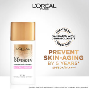 L'Oreal Paris UV Defender Sunscreen SPF50+/PA++++  -Instant Bright
