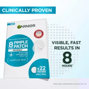 Garnier Skin Active Fast Clear Invisible Pimple Patch – 8H Hydrocolloid Spot Treatment- 22 Patches