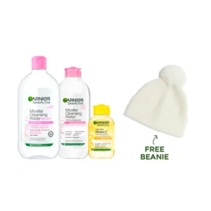 Garnier Micellar Cleanser Trio Bundle At 15% Off + Free Beanie